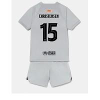 Fotbalové Dres Barcelona Andreas Christensen #15 Dětské Alternativní 2022-23 Krátký Rukáv (+ trenýrky)